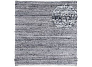 4064616232985 - Wollteppich MORGENLAND Toska Teppiche Gr B L 200 cm x 200 cm 13 mm 4 m² 1 St grau Esszimmerteppiche