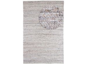 4064616233050 - Wollteppich MORGENLAND Toska - weiß Teppiche Gr B L 80 cm x 150 cm 13 mm 12 m² 1 St grau (taupe) Esszimmerteppiche