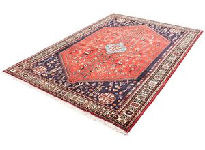 4064616275869 - Orientteppich MORGENLAND Perser - Nomadic 219 x 147 cm rot Teppiche Gr B L 147 cm x 219 cm 10 mm 322 m² 1 St rot Orientalische Muster Wohnzimmer Handgeknüpft Einzelstück mit Zertifikat