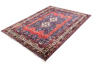 4064616277603 - Orientteppich MORGENLAND Perser - Nomadic 201 x 148 cm dunkelblau Teppiche Gr B L 148 cm x 201 cm 10 mm 297 m² 1 St blau (dunkelblau) Orientalische Muster Wohnzimmer Handgeknüpft Einzelstück mit Zertifikat