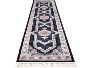 4064616311963 - Orientteppich MORGENLAND Kaarina Teppiche Gr B L 100 cm x 200 cm 9 mm 1 St schwarz Orientalische Muster Fußbodenheizung geeignet