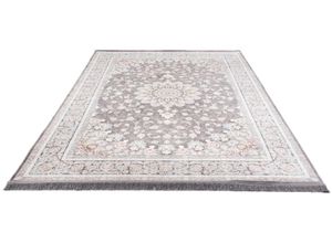 4064616318856 - Orientteppich MORGENLAND Rasam Teppiche Gr B L 100 cm x 150 cm 7 mm 1 St grau Orientalische Muster Wohnzimmer Fußbodenheizung geeignet