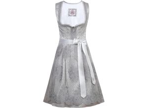 4064645422630 - MarJo Dirndl Knielänge Herzausschnitt für Damen grau 34