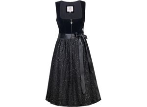 4064645485680 - MarJo Dirndl Reißverschluss Samt für Damen schwarz 36