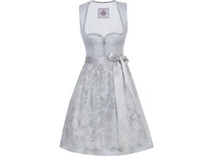 4064645497225 - MarJo Dirndl Knielänge Spitze für Damen grau 48