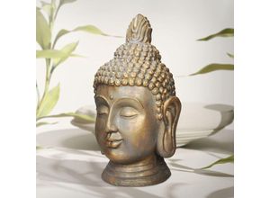 4064649011670 - Ecd Germany - Buddha Figur 53 cm Bronze aus Polyresin für Yoga Feng Shui oder Meditationsraum Innen Außen Garten Dekoration Skulptur Dekofigur