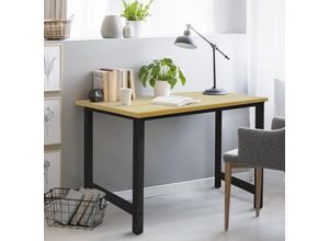 4064649030961 - Schreibtisch rechteckig 120x60x75 cm Schwarz Ahorn aus mdf - Ml-design