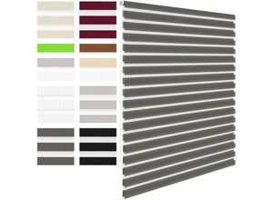4064649041257 - Doppelrollo Klemmfix ohne Bohren 90x150 cm Dunkelgrau lichtdurchlässig und verdunkelnd Fensterrollo Seitenzugrollo Sonnenschutzrollo Zebrarollo 4064649041257 - Doppelrollo Klemmfix ohne Bohren 90x150 cm Dunkelgrau lichtdurchlässig und verdunkelnd Fensterrollo Seitenzugrollo Sonnenschutzrollo Zebrarollo