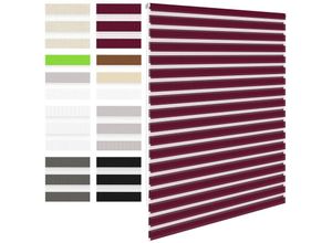 4064649041479 - Ecd Germany - Doppelrollo Klemmfix ohne Bohren 55x150 cm Bordeaux lichtdurchlässig und verdunkelnd Fensterrollo Seitenzugrollo Sonnenschutzrollo