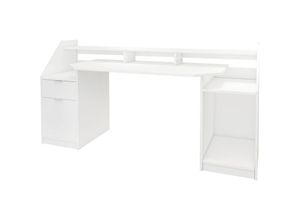 4064649049901 - Ml-design - Computertisch mit Schublade 1798x906x55 cm Weiß aus mdf Tisch inkl Tür mit Stauraum und offenen Ablagefächern Schreibtisch