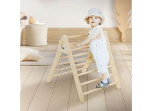 4064649121782 - Joyz - Kletterdreieck für Kinder 73x72x70 cm Natur aus Holz Klettergerüst für Baby ab 1 Jahr Pikler Dreieck Montessori Spielzeug Kletterleiter