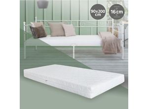 4064649140691 - Ml-design - Matratze Öko-Tex 90x200x16 cm Orthopädische 7-Zonen Kaltschaummatratze Härtegrad H4 extra fest atmungsaktiv&antibakteriell Bezug