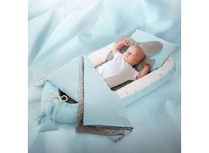 4064649143975 - Babynest aus Baumwolle 90x50 cm Panda mit hellgrauem Minky 5-Teilig - Joyz 4064649143975 - Babynest aus Baumwolle 90x50 cm Panda mit hellgrauem Minky 5-Teilig - Joyz
