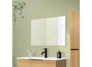 4064649160880 - Badezimmer Spiegel aus Glas 90x60 cm Weiß Rahmenlos - Ml-design