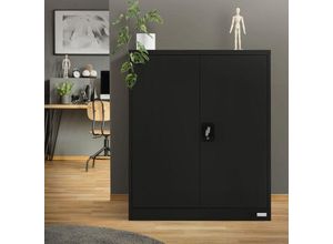 4064649168855 - Ml-design - Aktenschrank aus Stahl 90x40x109 cm Schwarz