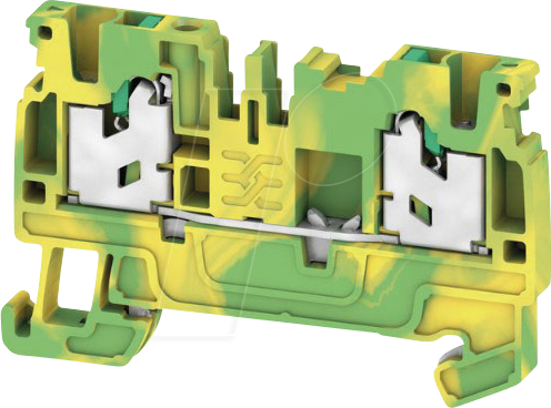 4064675266419 - Schutzleiter-Reihenklemme SNAP IN 25 mm² 800 V 24 A Anzahl Anschlüsse 2 Anzahl der Etagen 1 grün   gelb grün S2C 25 PE 2674560000 50 St