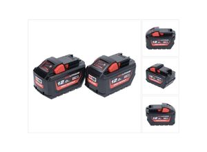 4064677055936 - M18 HB12 High Output Akku Set 2x 18 v 120 Ah   12000 mAh Li-Ion ( 2x 4932464260 ) mit Ladestandsanzeige - Milwaukee