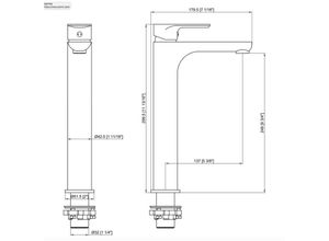 4064677067380 - Rosenhahn&söhne - Poel l Design Badarmatur Wasserhahn Badezimmer - Armatur Bad [Chrom] - Heiß + Kalt Waschtischarmatur + Anschlussschläuche