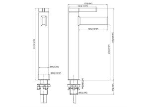 4064677067410 - Rosenhahn&söhne - List l Badarmatur Wasserhahn Badezimmer - Armatur Bad [Chrom] - Heiß + Kalt Waschtischarmatur + Anschlussschläuche