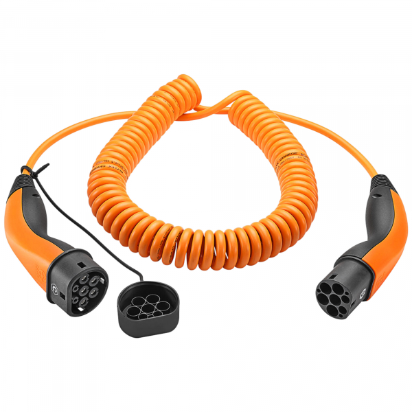 4064727470184 - LAPP Ladekabel Spiral 5555936025 Typ2 11kW 5m orange 4064727470184 Lapp Mobility GmbH