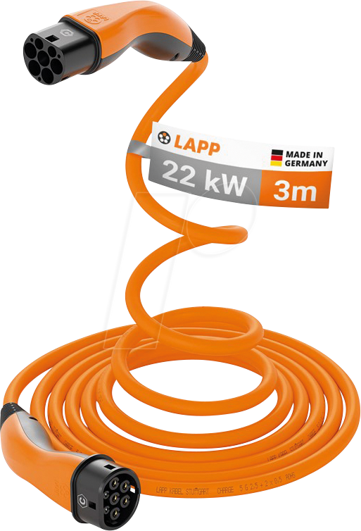 4064728488621 - 75745 - Typ 2 Kabel für E-Fahrzeuge 22 kW 32 A 3 Ph Helix 3 m