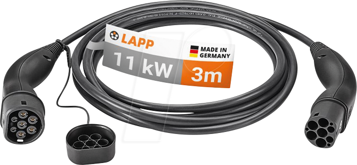 4064729226208 - 75747 - Typ 2 Kabel für E-Fahrzeuge 11 kW 20 A 3 Ph 3 m