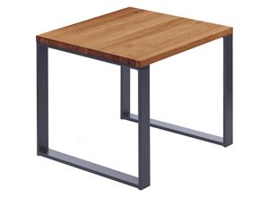 4064755152007 - Esstisch Küchentisch Schreibtisch Couchtisch aus Massivholz 60x60x76 cm (AxBxH) Modern Dunkel   Anthrazit LBG-01-A-004-7016M - Lamo Manufaktur