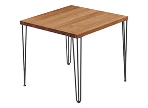 4064755152311 - Esstisch Küchentisch Schreibtisch Couchtisch aus Massivholz 60x60x76 cm (AxBxH) Creative Dunkel   Schwarz LBG-01-A-004-9005Cr - Lamo Manufaktur