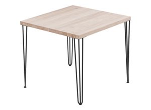 4064755152397 - Esstisch Küchentisch Schreibtisch Couchtisch aus Massivholz 60x60x76 cm (AxBxH) Creative Roh   Schwarz LBG-01-A-001-9005Cr - Lamo Manufaktur