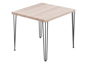 4064755152410 - Esstisch Küchentisch Schreibtisch Couchtisch aus Massivholz 60x60x76 cm (AxBxH) Creative Roh   Rohstahl mit Klarlack LBG-01-A-001-0000Cr - Lamo