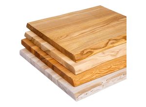 4064755152595 - Massivholzplatte für Couchtisch Holzplatte Massivholz Baumkante 60x60 cm Esche Roh LHB-01-A-001-60 - Lamo Manufaktur