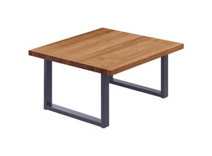 4064755154773 - Esstisch Küchentisch Schreibtisch Couchtisch aus Massivholz 60x60x47 cm (AxBxH) Loft Dunkel   Anthrazit LKG-01-A-004-7016L - Lamo Manufaktur