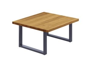 4064755154810 - Esstisch Küchentisch Schreibtisch Couchtisch aus Massivholz 60x60x47 cm (AxBxH) Loft Rustikal   Anthrazit LKG-01-A-003-7016L - Lamo Manufaktur