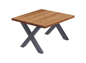 4064755154933 - Esstisch Küchentisch Schreibtisch Couchtisch aus Massivholz 60x60x47 cm (AxBxH) Design Dunkel   Anthrazit LKG-01-A-004-7016D - Lamo Manufaktur