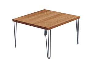 4064755155091 - Esstisch Küchentisch Schreibtisch Couchtisch aus Massivholz 60x60x47 cm (AxBxH) Creative Dunkel   Anthrazit LKG-01-A-004-7016Cr - Lamo Manufaktur