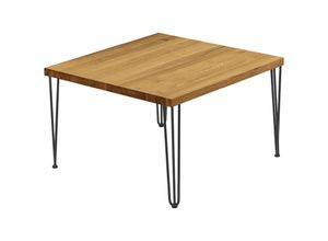 4064755155121 - Esstisch Küchentisch Schreibtisch Couchtisch aus Massivholz 60x60x47 cm (AxBxH) Creative Rustikal   Schwarz LKG-01-A-003-9005Cr - Lamo Manufaktur