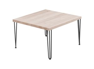 4064755155169 - Esstisch Küchentisch Schreibtisch Couchtisch aus Massivholz 60x60x47 cm (AxBxH) Creative Roh   Schwarz LKG-01-A-001-9005Cr - Lamo Manufaktur