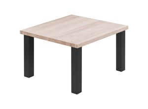 4064755155329 - Esstisch Küchentisch Schreibtisch Couchtisch aus Massivholz 60x60x47 cm (AxBxH) Classic Roh   Schwarz LKG-01-A-001-9005Cl - Lamo Manufaktur