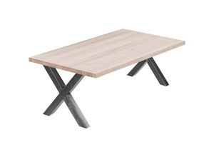 4064755156784 - Esstisch Küchentisch Schreibtisch Couchtisch aus Massivholz 120x80x47cm (AxBxH) Design Roh   Rohstahl mit Klarlack LGW-01-A-001-0000D - Lamo