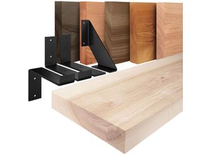 4064755157644 - Wandregal Holz Bücherregal Hängeregal Basic Roh   Weiß 60cm LWG-01-A-001-60LW - Roh - Lamo Manufaktur