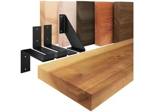 4064755157705 - Wandregal Holz Bücherregal Hängeregal Basic Rustikal   Weiß 70cm LWG-01-A-003-70LW - Rustikal - Lamo Manufaktur