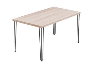 4064755187696 - Esstisch Küchentisch Schreibtisch Couchtisch aus Massivholz 100x60x76 cm (AxBxH) Creative Roh   Rohstahl mit Klarlack LOG-01-A-001-0000Cr - Lamo