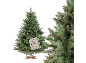 4064755204041 - Weihnachtsbaum künstlich Nordmanntanne Premium 150 cm Naturgetreue Spritzguss Elemente Made in eu Künstlicher Weihnachtsbaum mit handgefertigtem