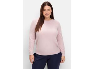 4064776245566 - Große Größen Pullover mit gerippten Abschlüssen rosé Gr46