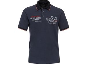4064813863883 - CASAMODA Poloshirt Brustprint für Herren blau L 4064813863883 - CASAMODA Poloshirt Brustprint für Herren blau L