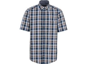 4064813895327 - CASAMODA Freizeithemd Regular Fit Kurzarm Button-Down-Kragen für Herren blau M