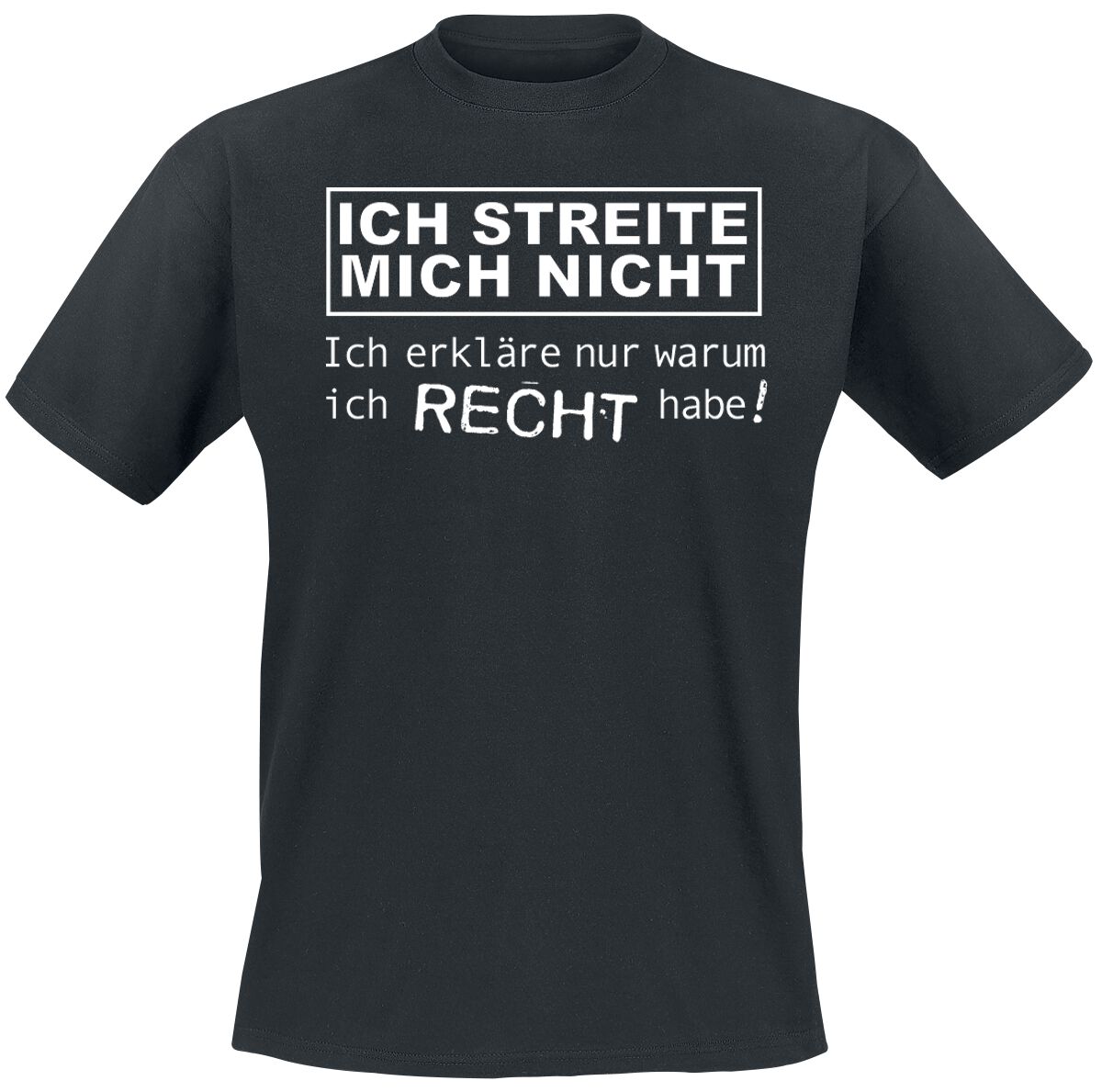 4064854009875 - Ich streite mich nicht Ich erkläre nur warum ich Recht habe! T-Shirt schwarz in XL 4064854009875 - Ich streite mich nicht Ich erkläre nur warum ich Recht habe! T-Shirt schwarz in XL