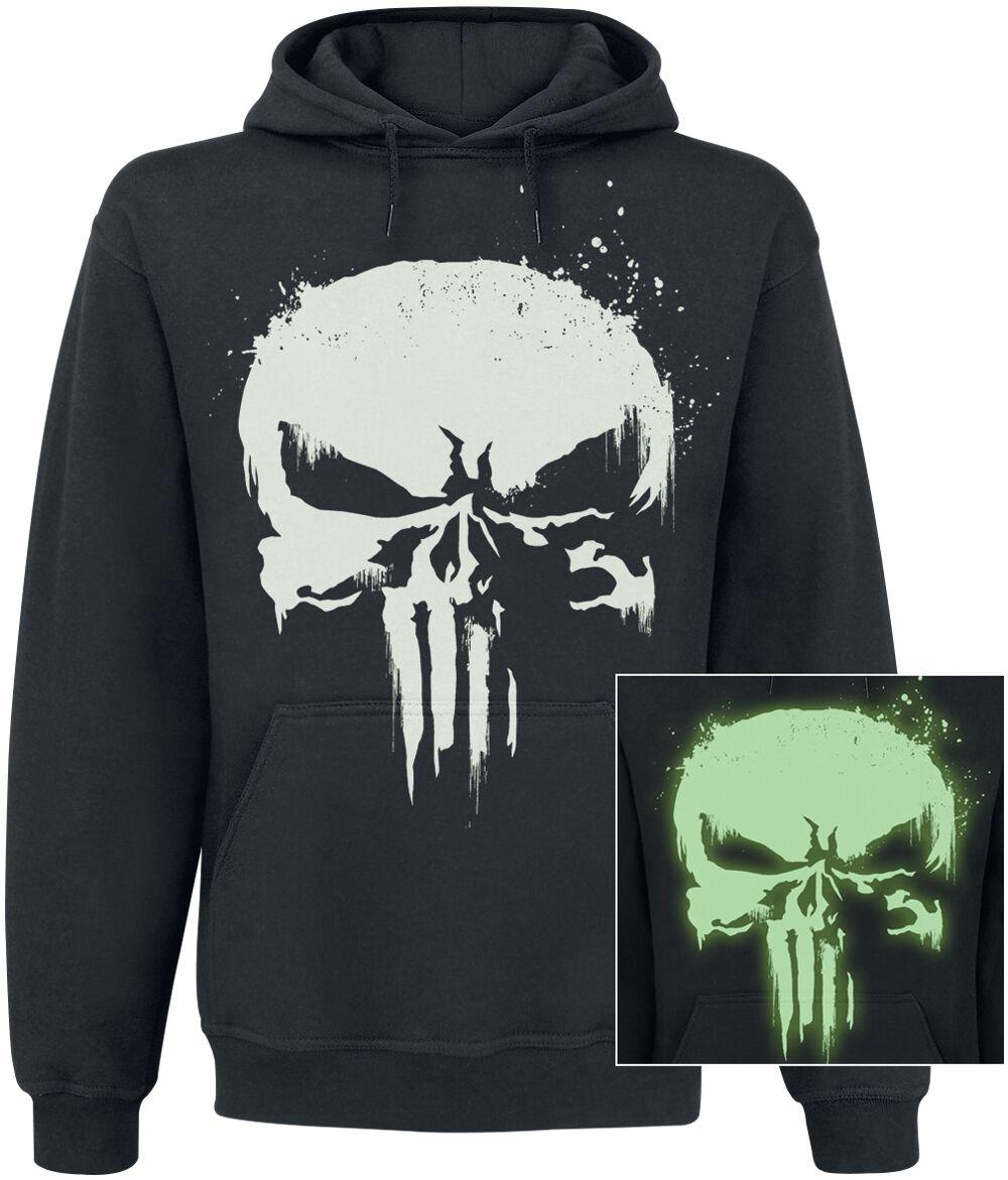 4064854026056 - Glow In The Dark Skull Kapuzenpullover schwarz in S