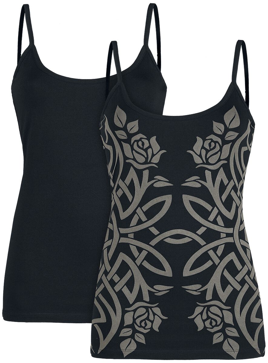 4064854055476 - Doppelpack Tops mit dünnen Trägern Top schwarz in M 4064854055476 - Doppelpack Tops mit dünnen Trägern Top schwarz in M