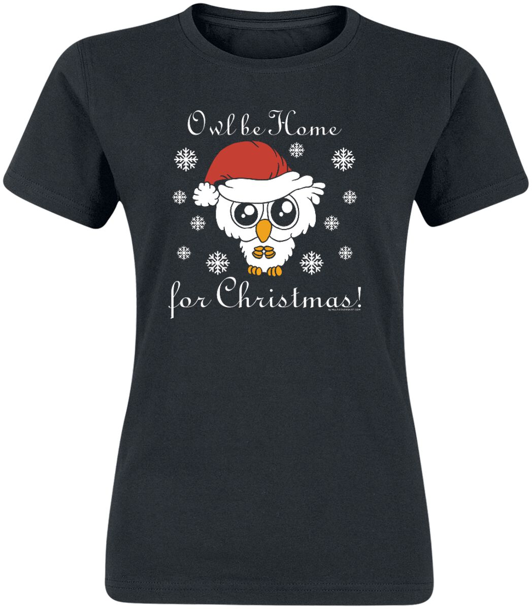 4064854091924 - Owl Be Home For Christmas T-Shirt schwarz in XXL